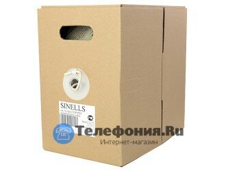 Кабель UTP CAT-5E 4 pr 25 AWG PVC, белый, 305 м SINELLS