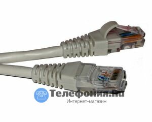 Патч-корд 3 метра компьютерный, RJ45-RJ45, категория 5е, серый SINELLS RJ45-RJ45-5-3