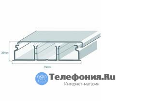 Миниканал 75х20 c 2-мя перегородками (метр) Efapel 10140 CBR